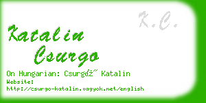 katalin csurgo business card